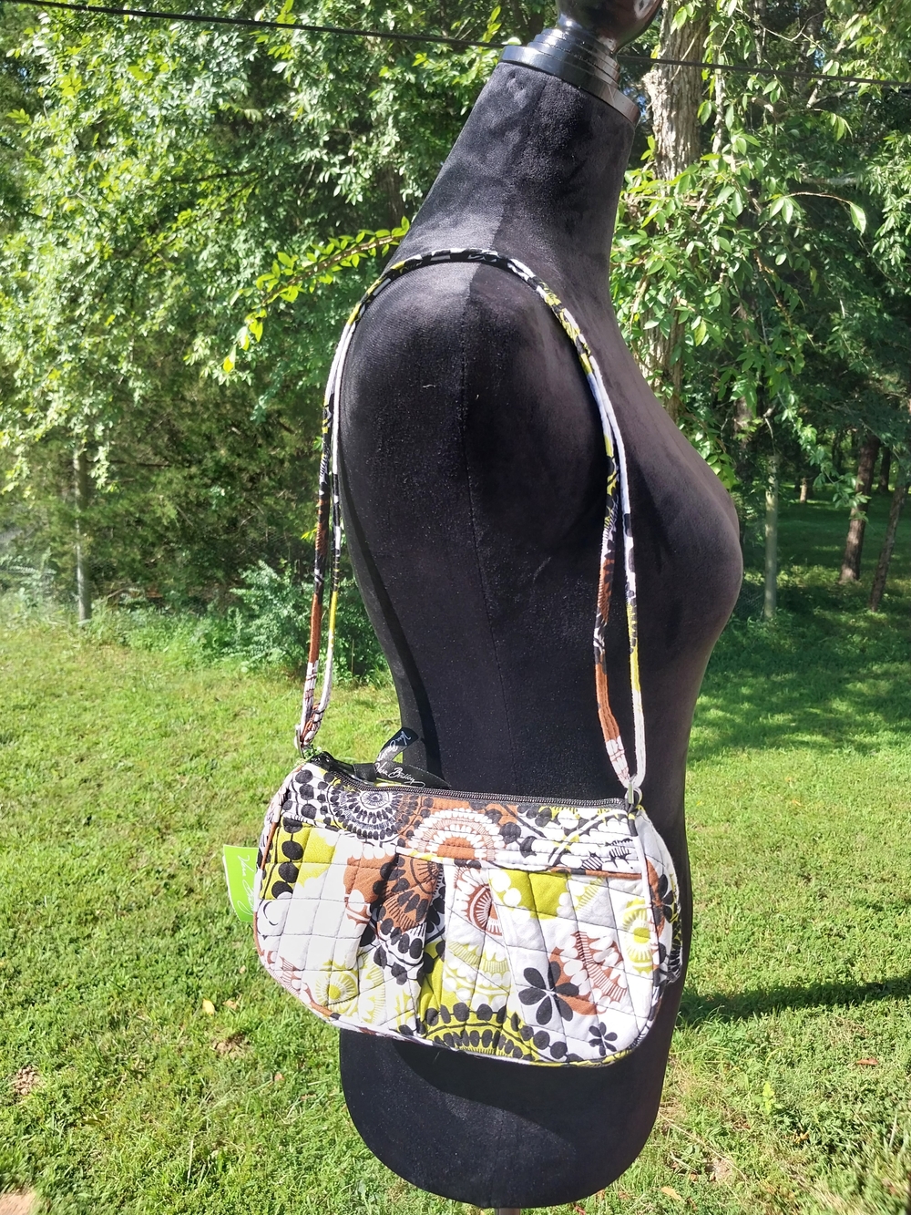 Vera Bradley Yellow Floral Quilted Shoulder Bag